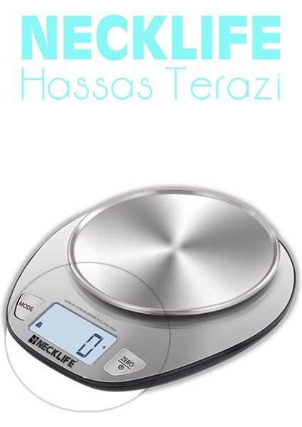 Necklife Sıvı ve Katı Ağırlık Ölçebilen Mutfak Terazisi 5kg / 1gr fiyatları