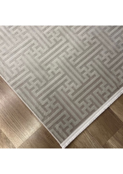 Aria 1128 Gri Pamuk Tabanlı Modern Halı modelleri