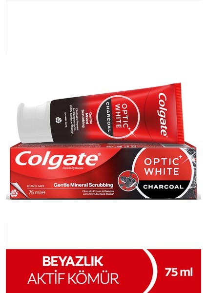 Optik Beyaz Charcoal Kömür Macun 75 ml