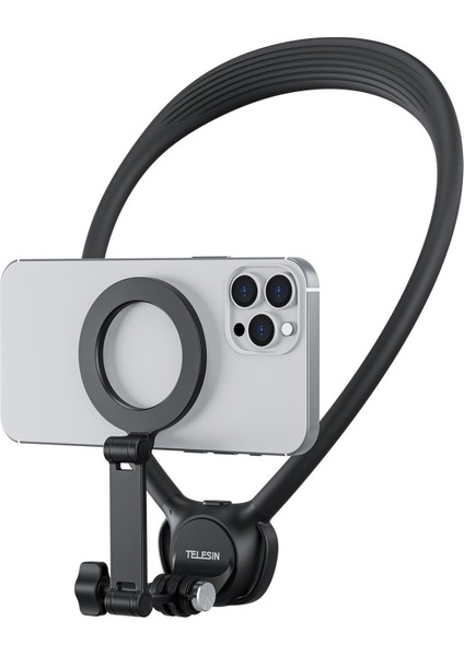 Aksiyon Kamera ve Manyetik Telefonlar Ile Uyumlu Boyun Askısı - Siyah (2in1) fırsatları