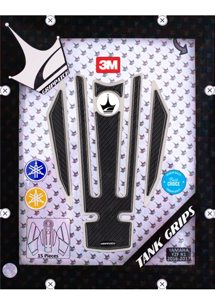 Yamaha Yzf R1 2016-2017 ile Uyumlu Ultimate Kaydırmaz 15 Parça Tank Pad Seti GTC01 fiyatları