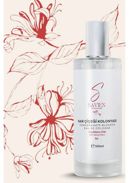 Nar Çiçeği Kolonya 80° - Cam Şişe, Sprey Başlık - Gün Boyu Ferahlatıcı Etki 100ml modelleri