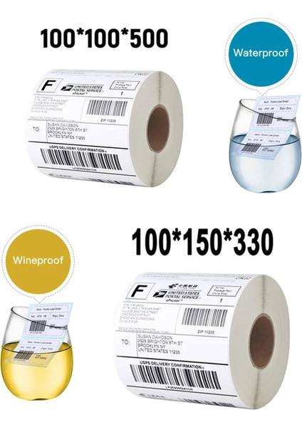 150x100mm Termal Etiket Rulo 350 Adet Barkod & Kargo Yazıcı Kağıdı Suya Dayanıklı indirimleri