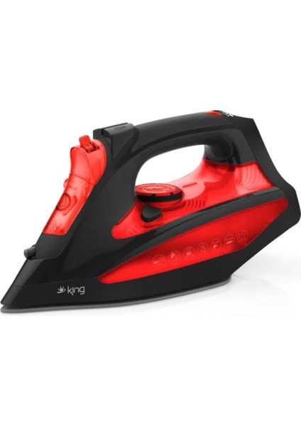 Osborn 2600W Buharlı Ütü – Kırmızı, Otomatik Kapanma ve Kireç Önleyici Sistem