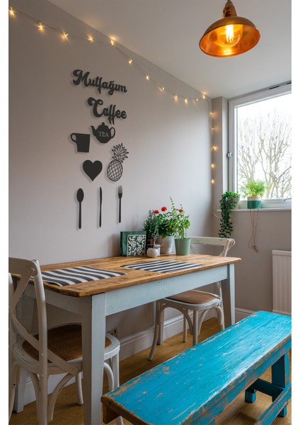 Mutfağım 9 Parça Mutfak Konsepti Duvar Yazısı Mdf Duvar Dekorasyon Ürünü