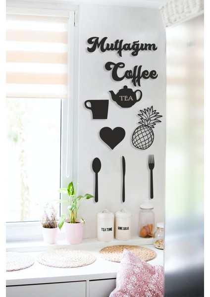 Mutfağım 9 Parça Mutfak Konsepti Duvar Yazısı Mdf Duvar Dekorasyon Ürünü modelleri