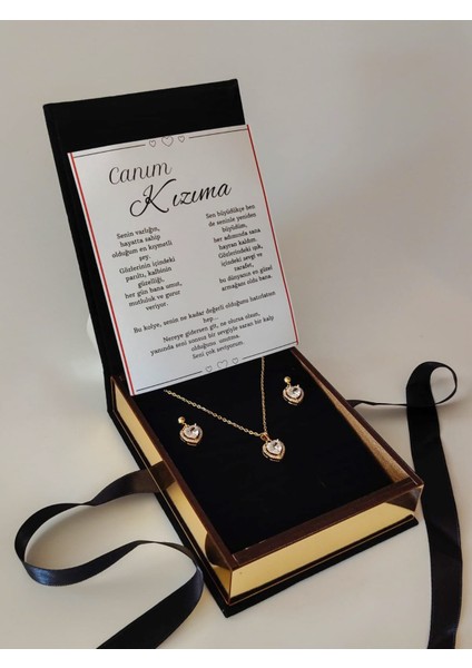 Zarafet Kolye "Canım Kızıma" 925 Ayar Gold Tasarım