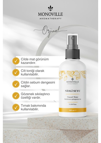 Nioli Suyu Cilt Toniği ve Çamaşır Spreyi 100 ml (Niaouli Water) fiyatları