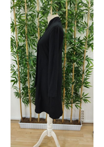 Kadın Uzun Kollu Çapraz Geçmeli Kravat Yaka Şardonlu Kaşkorse Kısa Elbise indirimleri