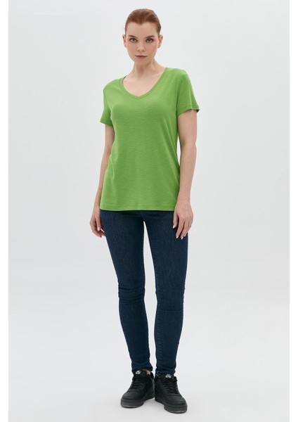 Basic Modal V Yaka T-Shirt