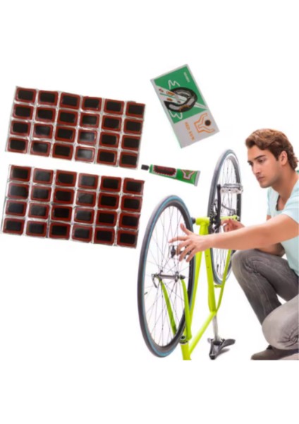 24 Parça Bisiklet Teker Yaması Soğuk Yama ve Tüpü