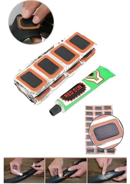 24 Parça Bisiklet Teker Yaması Soğuk Yama ve Tüpü fırsatları