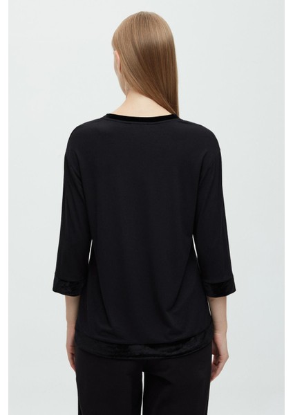 Fleks Taşlı Floklu T-Shirt fırsatları