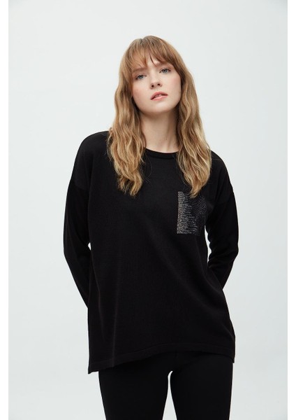 Cep Taşlı Triko Basic T-Shirt fiyatları