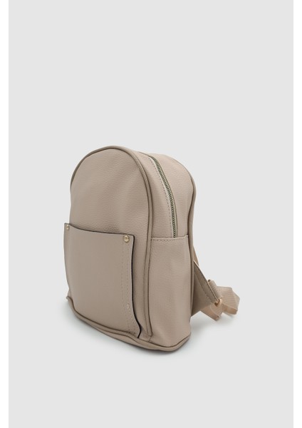 Furne Dış Bölmeli Dokulu Mini Sırt Çantası Krem fiyatları