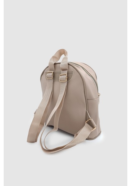 Furne Dış Bölmeli Dokulu Mini Sırt Çantası Krem fırsatları