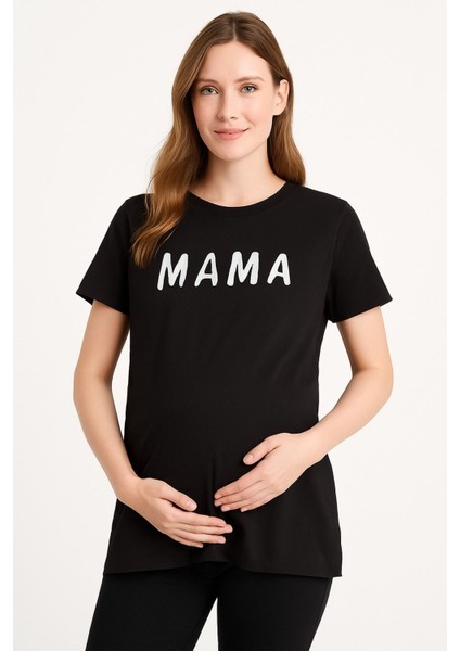 Hamile Önü Baskılı Pamuklu Kumaş Tshirt fiyatları