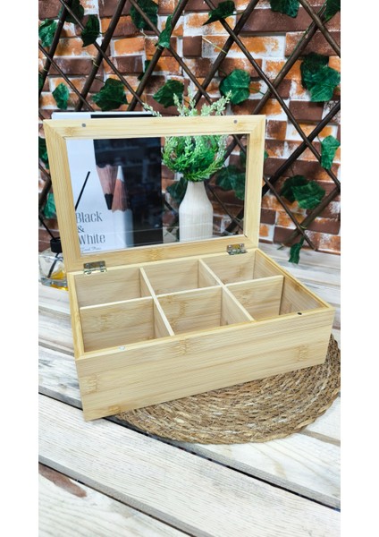 Bambu Çay Kutusu 6 Bölmeli̇, Poşet Çay Kutusu ve Organi̇zer modelleri