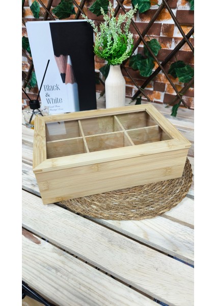 Bambu Çay Kutusu 6 Bölmeli̇, Poşet Çay Kutusu ve Organi̇zer fırsatları