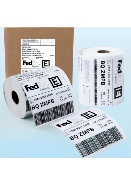5'li Paket Termal Barkod Etiketi 150mm x 100mm 350'li Barkod & Kargo Yazıcı Kağıdı Suya Dayanıklı modelleri