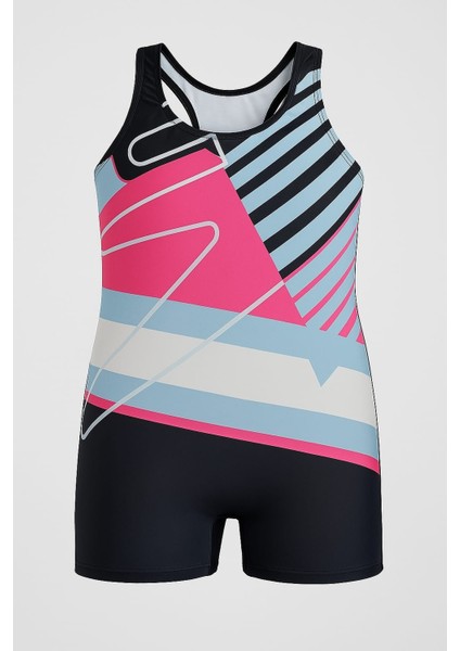 Kız Çocuk Deniz Yüzücü Mayoları 5-16 Yaş 11922