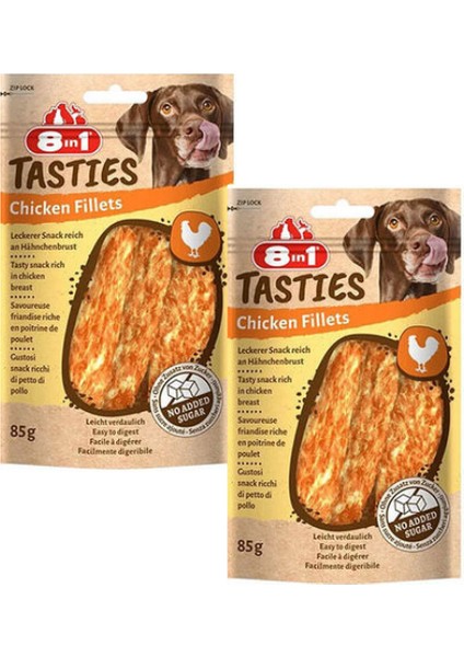 Tasties Chicken Fillets Tavuk Fileto Köpek Ödül Maması 85GR x 2 Adet