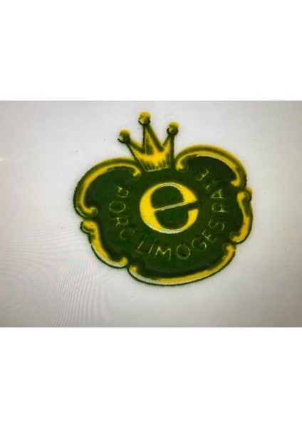 Limoges El Boyaması Büyük Boy Porselen Küllük 19 cm 19 cm 4,5 cm Ölçülerinde