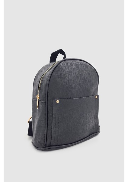 Furne Dış Bölmeli Dokulu Mini Sırt Çantası Siyah fiyatları