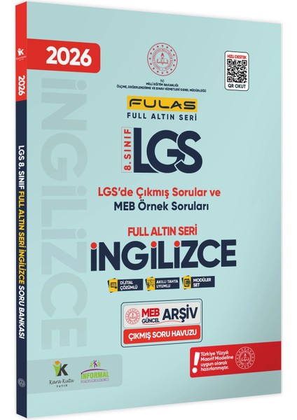 2026 8.sınıf Full Lgs Altın Seri Ingilizce Meb Çıkmış Soru Bankası Modüler Seti