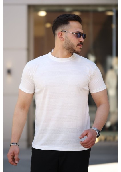 Erkek Mini Jakarlı Kısa Kollu T-Shirt