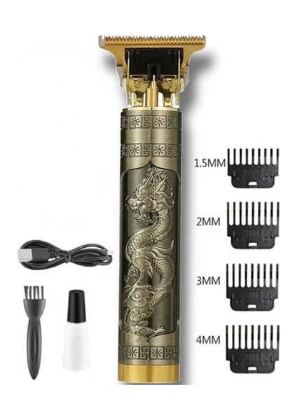 Dragon Çelik Kasa Profesyonel Saç Sakal Ense Çizim Tüm Vücut Tüyü Lazer Öncesi Tıraş Makinesi