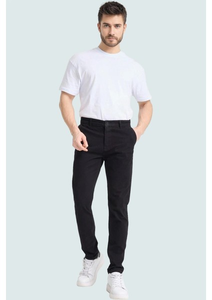 Erkek Boru Paça Chino Pantolon Pamuk Günlük Stil Modern Tasarım Yaz Aylarının Vazgeçilmezi