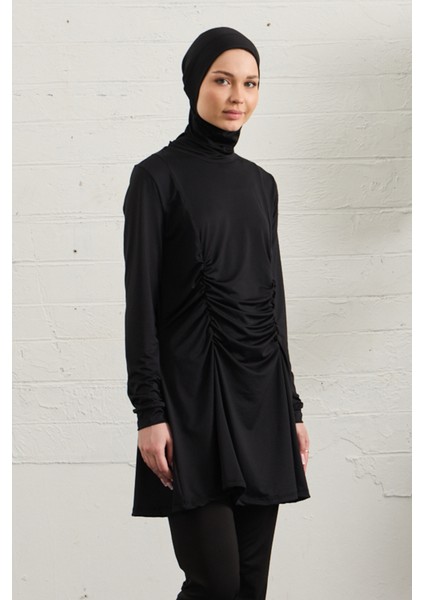 Likralı Tam Kapalı Tesettür Mayo 1429-01 Siyah indirimleri