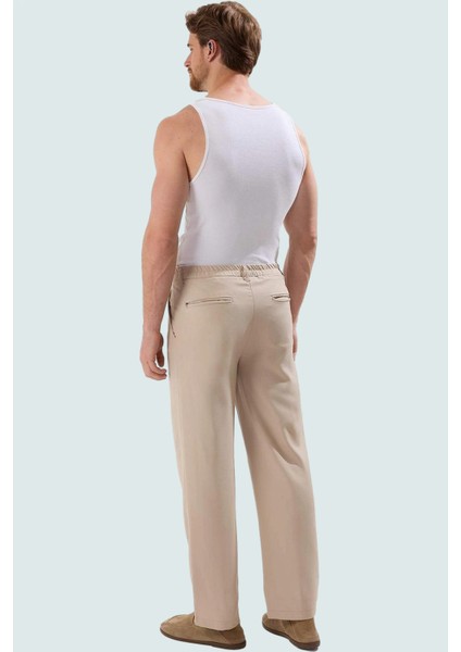 Erkek Baggy Fit Boru Paça Pantolon Düz Desen Günlük Kombinler Hafta Sonu Dayanıklı Malzeme modelleri