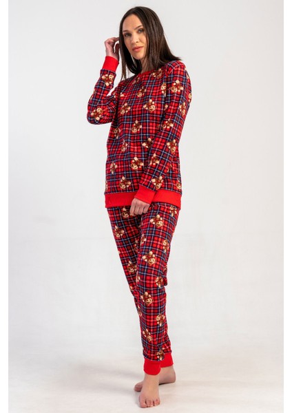 Pamuklu Kadın Uzun Kol Pijama Takım , 501051