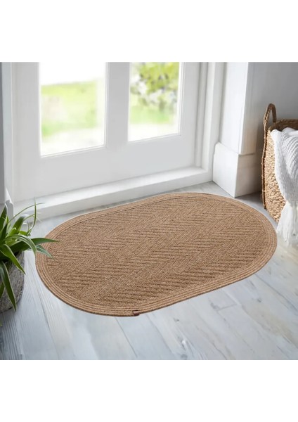 Boho 04 Naturel Oval Jüt Halı Yolluk Jüt Taban Jüt Kilim Hasır Halı Otantik Bohem Halı indirimleri