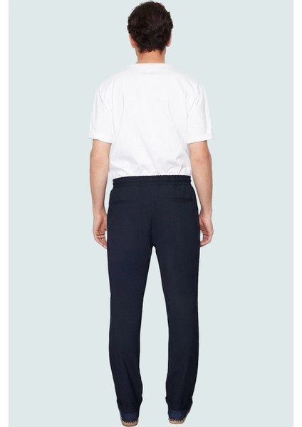 Erkek Slim Fit Dar Paça Dokuma Pantolon Günlük Kullanım Için Ince Kumaş Yaz Aylarının Vazgeçilmezi