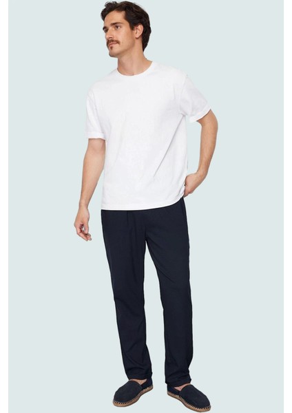 Erkek Slim Fit Dar Paça Dokuma Pantolon Günlük Kullanım Için Ince Kumaş Yaz Aylarının Vazgeçilmezi fiyatları