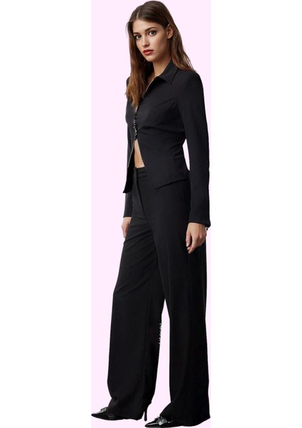 Kadın Geniş Paça Yüksek Bel Dokuma Pantolon Pamuklu Iş ve Günlük Yaz Aylarının Vazgeçilmezi fiyatları