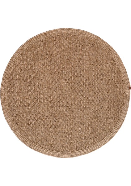 Boho 02 Naturel Yuvarlak Jüt Halı Yolluk Jüt Taban Jüt Kilim Hasır Halı Otantik Bohem Halı