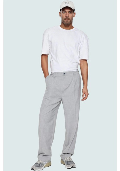 Erkek Geniş Paça Palazzo Pantolon Normal Bel Wide Leg Poliviskon Kumaş Günlük Kullanım Hafta Sonu fiyatları