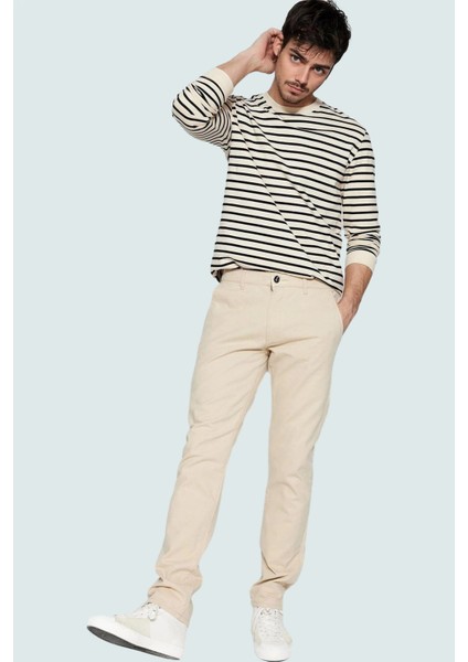 Erkek Regular Fit Chino Gabardin Pantolon Pamuklu Günlük Kombinler Için Yaz Aylarının Vazgeçilmezi