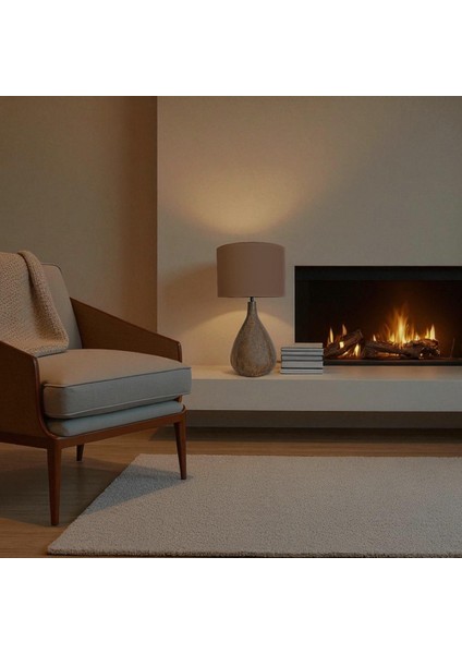 Yery Dokulu Kahverengi Abajur fiyatları