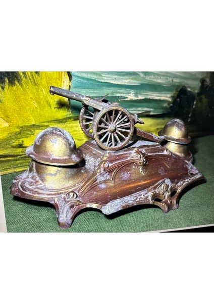 Fransız Bronz Hokka 20 cm 10 cm 8 cm Ölçülerinde