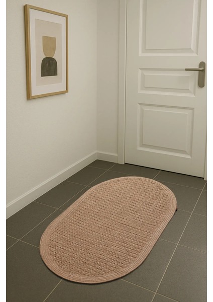 Boho 05 Naturel Oval Jüt Halı Yolluk Jüt Taban Jüt Kilim Hasır Halı Otantik Bohem Halı