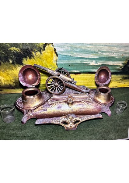 Fransız Bronz Hokka 20 cm 10 cm 8 cm Ölçülerinde