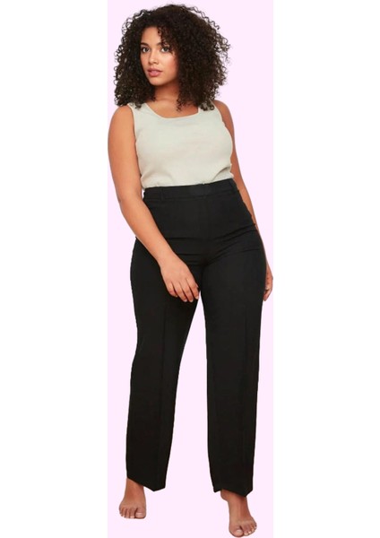 Kadın Yüksek Bel Geniş Paça Dokuma Pantolon Iş ve Günlük Kullanım Için Yaz Aylarının Vazgeçilmezi fiyatları