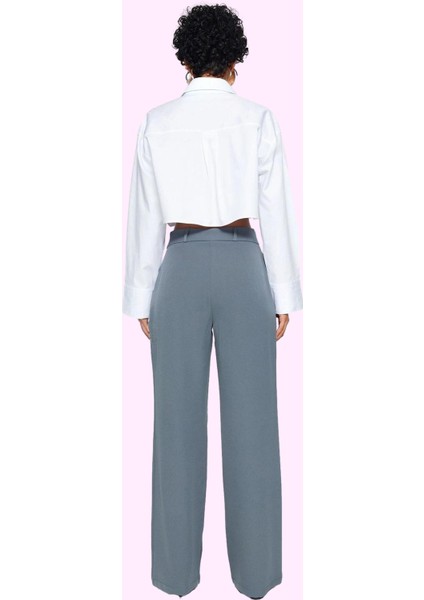 Kadın Geniş Paça Dokuma Pantolon Yüksek Bel Casual Günlük Hafta Sonu Yaz Aylarının Vazgeçilmezi modelleri