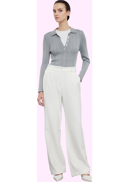 Kadın Geniş Paça Dokuma Pantolon Yüksek Bel Casual Günlük Hafta Sonu Yaz Aylarının Vazgeçilmezi modelleri