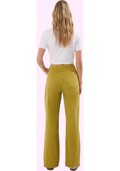 Kadın Yüksek Bel Geniş Paça Pantolon Pamuk Günlük Kombinler Hafta Sonu Yaz Aylarının Vazgeçilmezi modelleri